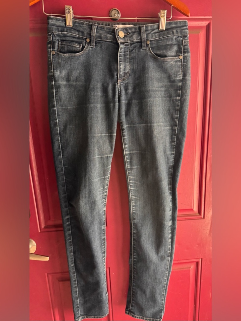 PAIGE Black-Blue Skinny Jeans